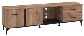 ΕΠΙΠΛΟ TV CORSICA 190 FLAGSTAFF OAK-ΜΑΥΡΟ 190x42x53,5εκ 11011998