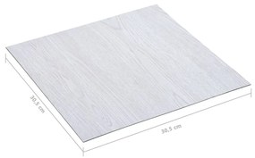 Δάπεδο Αυτοκόλλητο Λευκό 5,11 μ² από PVC - Λευκό