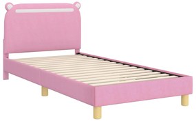 vidaXL Κρεβάτι Παιδικής Κρεβατοκάμαρας με Κεφαλάκι Ροζ 80 x 200 cm