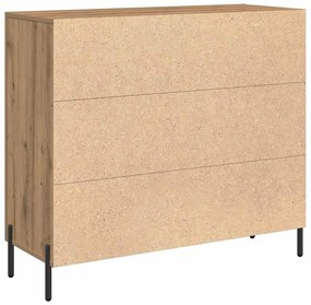 vidaXL Πλαϊνό γραφείο artisan δρυς 90 x 34 x 80 εκ. Επεξεργασμένο ξύλο