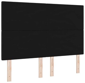 vidaXL Κεφαλάρι με κεφαλάρι Μαύρο 140 cm ύφασμα