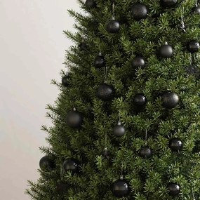 vidaXL Σετ Μπάλες Χριστουγεννιάτικες 111 τεμ. Μαύρο από Πολυστυρένιο