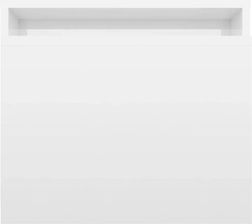 vidaXL Σετ Τραπεζάκια Σαλονιού Γυαλ. Λευκό 100x48x40 εκ. Επεξ. Ξύλο