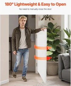 VEVOR Swinging Cafe Doors 81.3x106.7 cm Pine Wood White with Hinges&amp;Hardware