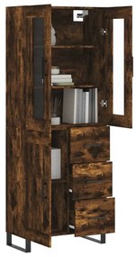 vidaXL Ντουλάπι Καπνιστή Δρυς 69,5x34x180 εκ. από Επεξεργασμένο Ξύλο