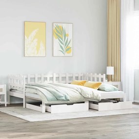 vidaXL Καναπές Κρεβάτι Συρόμενος Χωρίς Στρώμα 80x200 εκ. &amp; Συρτάρια