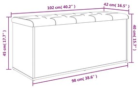 ΠΑΓΚΑΚΙ ΑΠΟΘΗΚΕΥΣΗΣ ΓΚΡΙ SONOMA 102X42X45 ΕΚ ΕΠΕΞΕΡΓΑΣΜΕΝΟ ΞΥΛΟ 835059