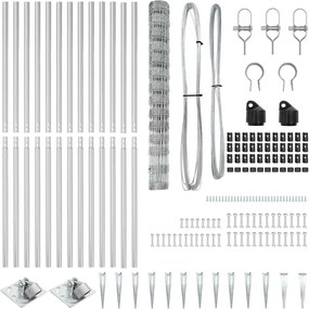 vidaXL Στύλος Περιφράξεων Γαλβανισμένο 25 x 1,4 μ Ατσάλι