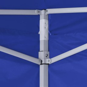 Κιόσκι Πτυσσόμενο με 4 Πλευρικά Τοιχώματα Μπλε 2x2 μ. Ατσάλινο - Μπλε