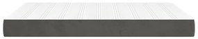 vidaXL Στρώμα με Pocket Springs Σκούρο Γκρι 140x190x20 εκ. Βελούδινο