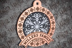 Σετ των 2 Intra απο ξύλο plywood Χρώμα wenge 3mm-4mm πάχος - Οικογενειακά Διακοσμητικά Σχέδιο Δίασταση 6x6 cm INTRAFABR-109336981