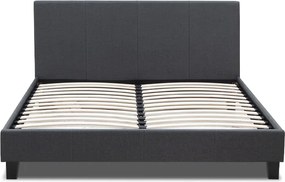 Κρεβάτι Flat Megapap υφασμάτινο χρώμα ανθρακί 160x200εκ.