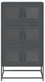 vidaXL Highboard Ανθρακί 68x39x123 cm Χάλυβας