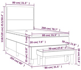 ΚΡΕΒΑΤΙ BOXSPRING ΜΕ ΣΤΡΩΜΑ ΜΑΥΡΟ 80 X 200 ΕΚ. ΥΦΑΣΜΑΤΙΝΟ 3137031