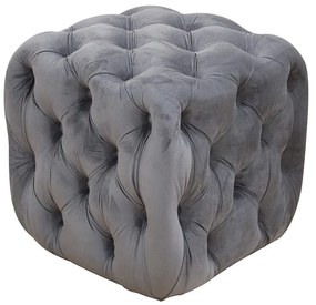 Σκαμπό Astra Γκρι Βελούδο 45x45x45cm