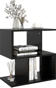 vidaXL Κομοδίνο Μαύρο 50 x 30 x 51,5 εκ. από Επεξ. Ξύλο