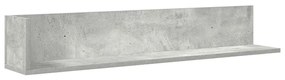 Ράφια τοίχου 2 τεμάχια Μπετόν Γκρι 100x16,5x16,5cm Ξύλο μηχανής - Γκρι
