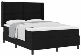vidaXL Κρεβάτι με Στρώμα Μαύρο 160x200 cm, Ύφασμα