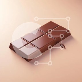 Intra Συλλεκτικό Ξύλινο Παζλ Plywood  4mm - Μπάρα σοκολάτας σε παστέλ φόντο Σε Ξύλινο Κουτί - Διαστάσεις: 10x10 cm – 25 κομμάτια