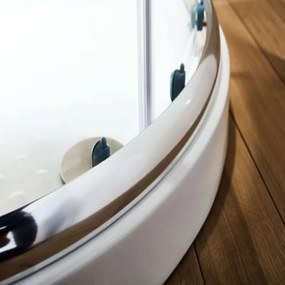 New Tema 80x80x180 Stripes Ημικυκλική Καμπίνα Ντους