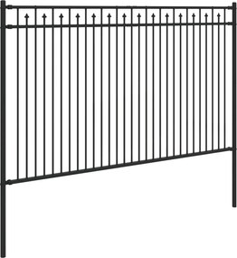 vidaXL Φράχτης με Άκρες Μαύρο 200 x 166 εκ