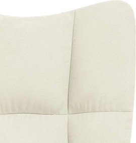 vidaXL Πολυθρόνα Relax Λευκό Κρεμ Βελούδινη