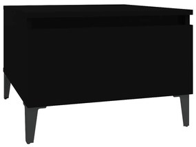 Βοηθητικό Τραπέζι Μαύρο 50x46x35 εκ. από Επεξεργασμένο Ξύλο - Μαύρο