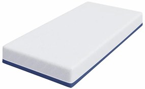 vidaXL Στρώμα Λευκό και Μπλε 120 x 200 cm Pěna