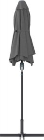 vidaXL Ομπρέλα Κήπου Ανθρακί 370 x 197 x 239 εκ.