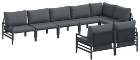 vidaXL Σετ Καναπέ Κήπου 8 pcs Ανθρακί Ατσάλι