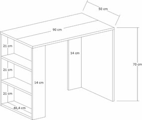 Γραφείο Λευκό COOL 90x50x70