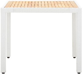 vidaXL Σετ Τραπεζαρίας Εξωτ. Χώρου 5 τεμ. Λευκό Συνθετικό Ρατάν