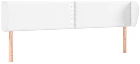 vidaXL Κεφαλάρι με Πτερύγια Λευκό 183x23x78/88 εκ. Συνθετικό Δέρμα