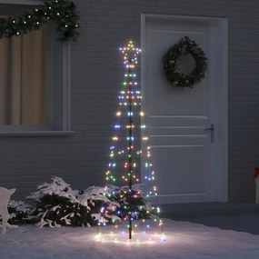 vidaXL Χριστουγεννιάτικο Δέντρο LED με Σφήνες Εδάφους Πολύχρωμο 250 cm