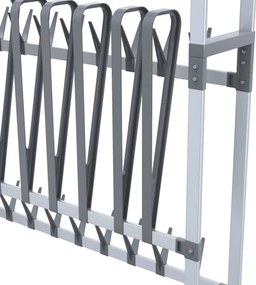 vidaXL Παπουτσοθήκη με Ρόδες Ασημί 89 x 27 x 120 εκ.