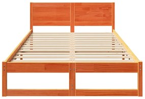 vidaXL Σκελετός Κρεβατιού Καφέ 120 x 190 cm Μασίφ ξύλο πεύκου