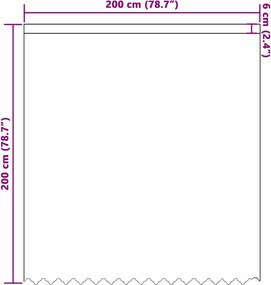 vidaXL Κουρτίνα Δαντέλας με κουρτίνες Λευκό 200 x 200 cm Πολυεστέρας