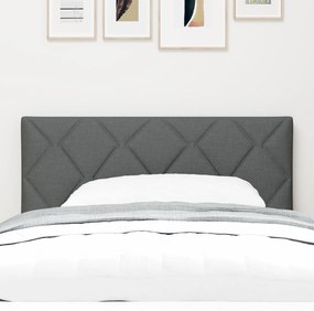 vidaXL LED Κεφαλή  Σετ 2 Σκούρο γκρι Ύφασμα 90 εκ. Μοντέρνο