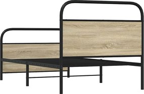 vidaXL Πλαίσιο Κρεβατιού Χωρ. Στρώμα Sonoma Δρυς 90x190 εκ Επεξ. Ξύλο