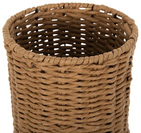 ΦΩΤΙΣΤΙΚΟ ΔΑΠΕΔΟΥ  ΜΕΤΑΛΛΟ-PAPER ROPE ΣΕ ΜΠΕΖ ΑΜΜΟΥ-ΜΑΥΡΟ Φ20X120Υεκ. 20x20x120 εκ.