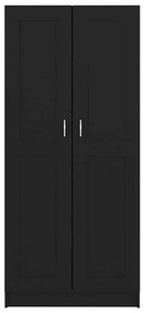 vidaXL Βιβλιοθήκη Μαύρη 82,5 x 30,5 x 185,5 εκ. Επεξ. Ξύλο