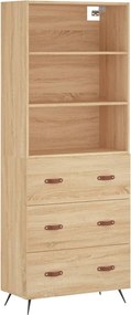 vidaXL Ντουλάπι Sonoma δρυς 69,5 x 34 x 180 εκ. από Επεξεργασμένο Ξύλο