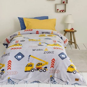 Κουβέρτα Παιδική Work Zone Grey-Multi Nima Μονό 150x220cm Πολυέστερ