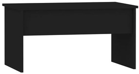Τραπεζάκι Σαλονιού Μαύρο 80x50,5x41,5 εκ. Επεξεργ. Ξύλο - Μαύρο