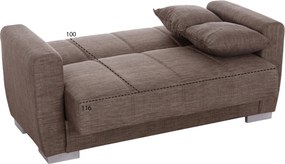 ΚΑΝΑΠΕΣ ΚΡΕΒΑΤΙ POLYA ΔΙΘΕΣΙΟΣ ΚΑΦΕ HM3241.02 153x87x77 εκ.