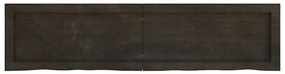 vidaXL Ράφι Τοίχου Σκούρο Καφέ 120x30x(2-4) εκ. Επεξ. Μασίφ Ξύλο Δρυός