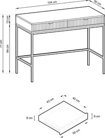 Κονσόλα Palermo-Leuko - 104.00Χ50.00Χ78.00cm