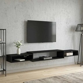 vidaXL Κρεμαστός θρανίο τηλεόρασης Επιτοίχιο Μαύρη Δρυς