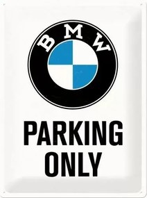 Μεταλλική πινακίδα BMW - Parking Only - White