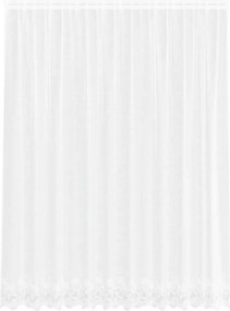vidaXL Κουρτίνα Δαντέλας με κουρτίνες Λευκό 240 x 300 εκ Πολυεστέρας
